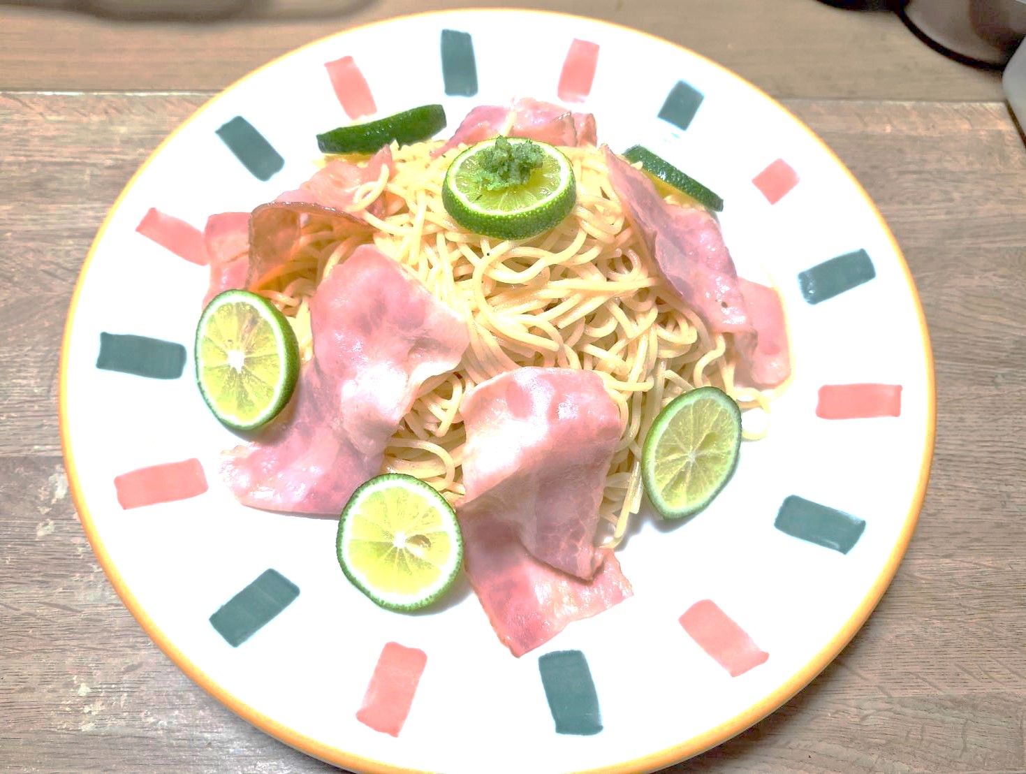 すだちとベーコンのパスタ